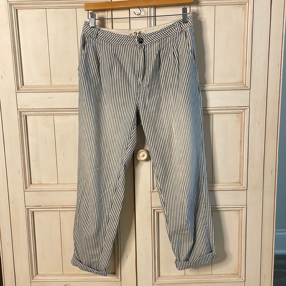 Free People Striped Cotton Pants